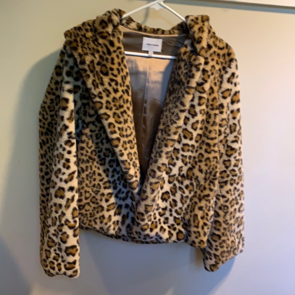 Skylar + Madison faux leopard jacket